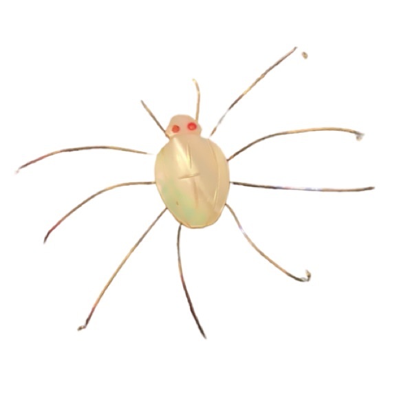 Antique Unique Victorian 10K Gold with Carved Mother of Pearl Spider Brooch - Picture 5 of 7